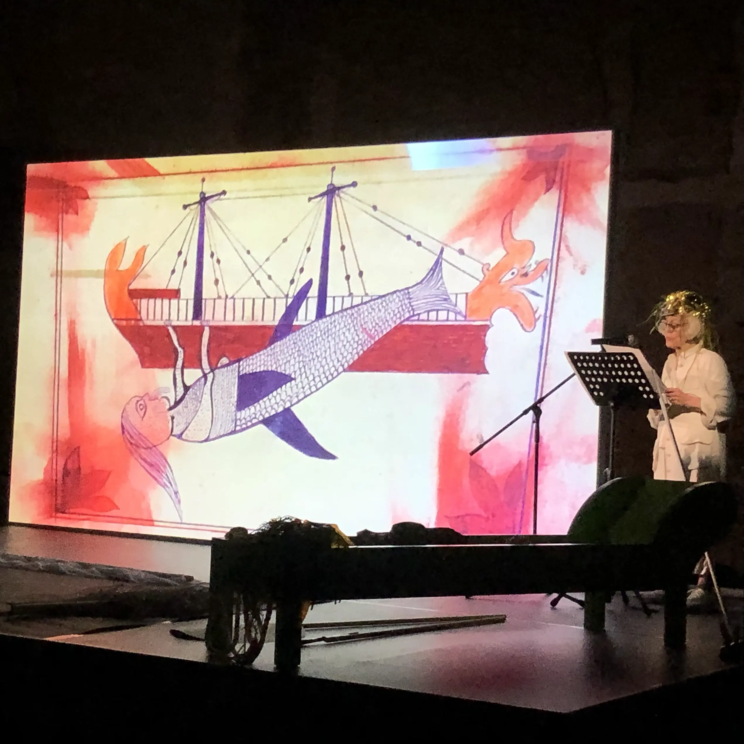 Joan Jonas Performance in Moving off the land